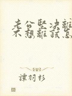 老公坚决离婚我不想离该怎样办