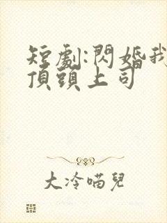 短剧:闪婚我的顶头上司