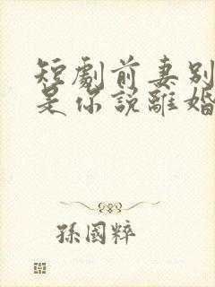 短剧前妻别哭了是你说离婚的全集
