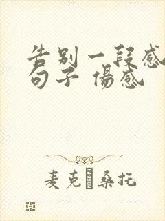 告别一段感情的句子 伤感