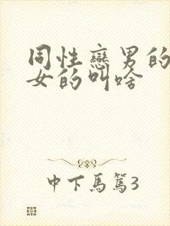 同性恋男的叫啥女的叫啥