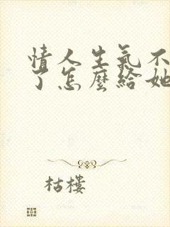 情人生气不理我了怎么给她发信息