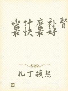 吃什么补肾补精最快最好