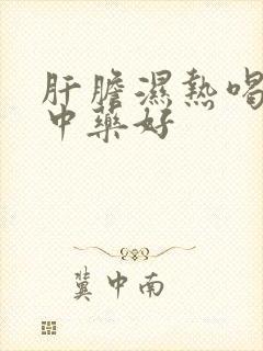 肝胆湿热喝什么中药好