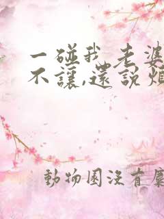 一碰我老婆她就不让,还说烦