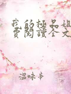 我的极品姐姐免费阅读全文