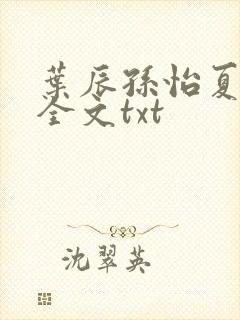 叶辰孙怡夏若雪全文txt