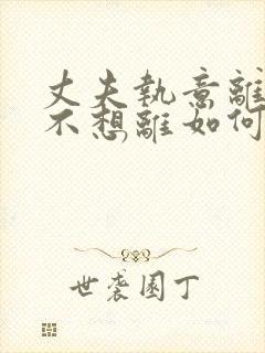 丈夫执意离婚我不想离如何挽救