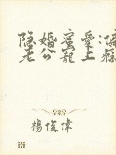 隐婚蜜爱:偏执老公宠上瘾小说无弹窗