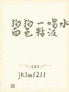 狗狗一喝水就吐白色粘液