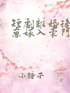 短剧离婚后她带崽嫁入豪门