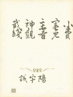 武神主宰小说在线观看免费全集