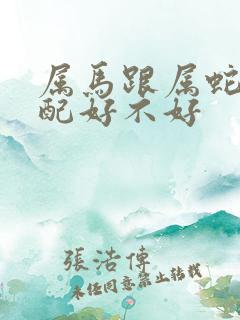 属马跟属蛇的婚配好不好