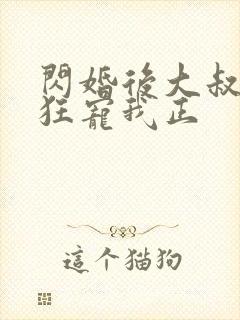 闪婚后大叔每天狂宠我正