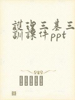 护理三基三严培训课件ppt