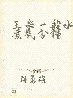 玉米一般水开了煮几分钟