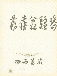 爱老公的暖心感动情话短句