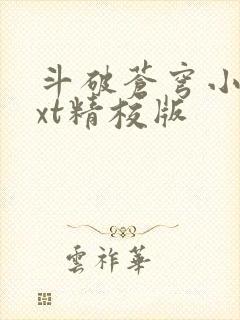 斗破苍穹小说txt精校版