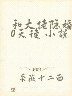 和大佬隐婚100天后 小说
