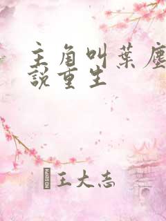 主角叫叶尘的小说重生