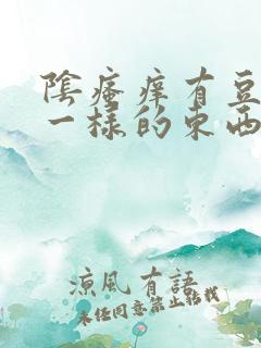 阴瘙痒有豆腐渣一样的东西