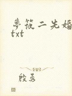 梦筱二先婚后爱txt