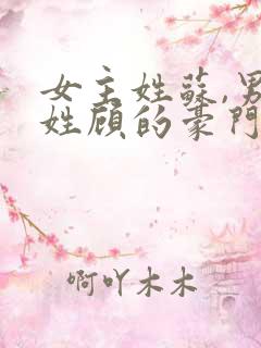 女主姓苏,男主姓顾的豪门总裁小说