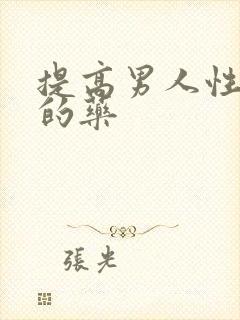 提高男人性欲望的药