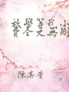 放学等我小说免费全文无删减阅读