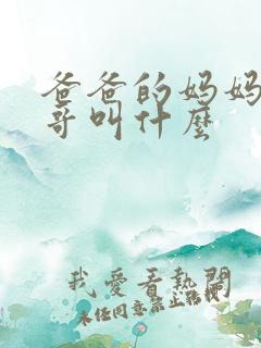 爸爸的妈妈的哥哥叫什么