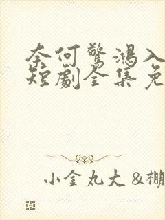 奈何惊鸿入我心短剧全集免费观看