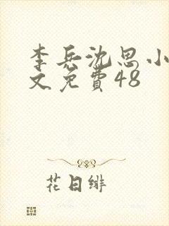 李兵沈思小说全文免费48