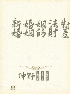 新婚姻法对事实婚姻的财产分割