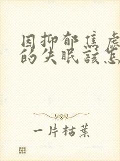 因抑郁焦虑导致的失眠该怎么治