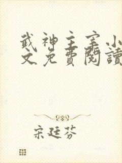 武神主宰小说全文免费阅读