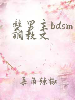 双男主bdsm调教文