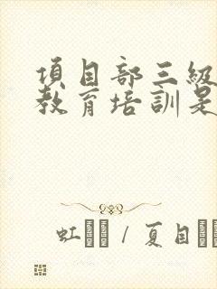 项目部三级安全教育培训是哪三级