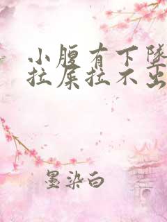 小腹有下坠感想拉屎拉不出来