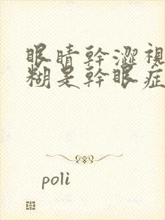 眼睛干涩视力模糊是干眼症吗