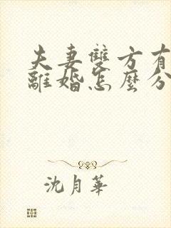 夫妻双方有负债离婚怎么分