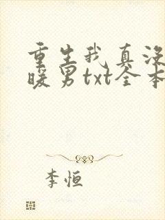 重生我真没想当暖男txt全本