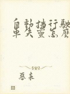 自动挡行驶中刹车失灵怎么办