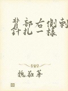 背部右侧刺痛感针扎一样