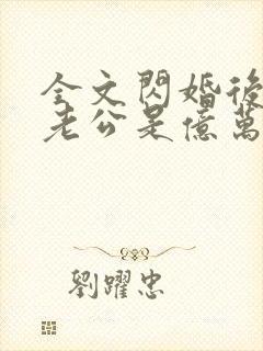 全文闪婚后发现老公是亿万富豪