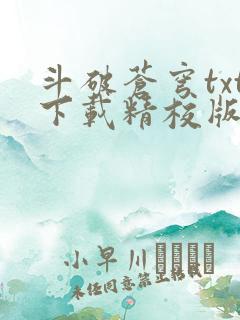 斗破苍穹txt下载精校版