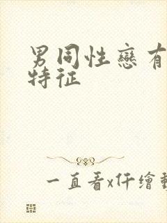 男同性恋有什么特征