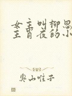 女主叫柳思涵男主肖夜的小说