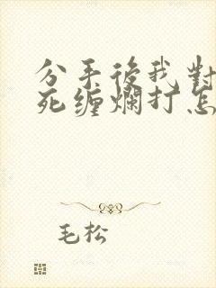 分手后我对男友死缠烂打怎么办