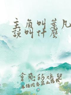 主角叫叶凡的小说叫什么