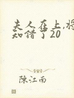 夫人在上,将军知错了20